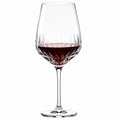 Verre à vin sur pied 450 ml en verre transparent avec liseré doré style gravé