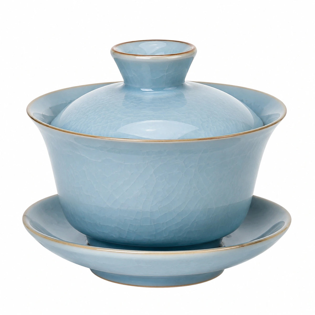 Mug en grès 350 ml beige et bleu à motif botanique avec anse