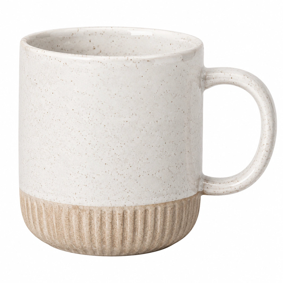 Mug en céramique 350 ml bleu nervuré pour boissons chaudes