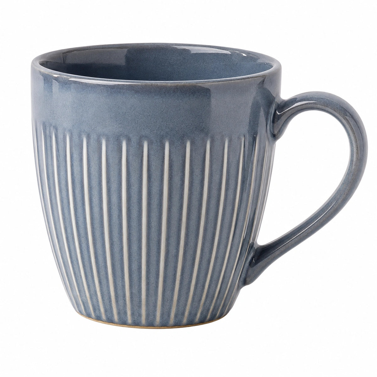 Mug en céramique 450 ml vert et beige décor montagne avec anse