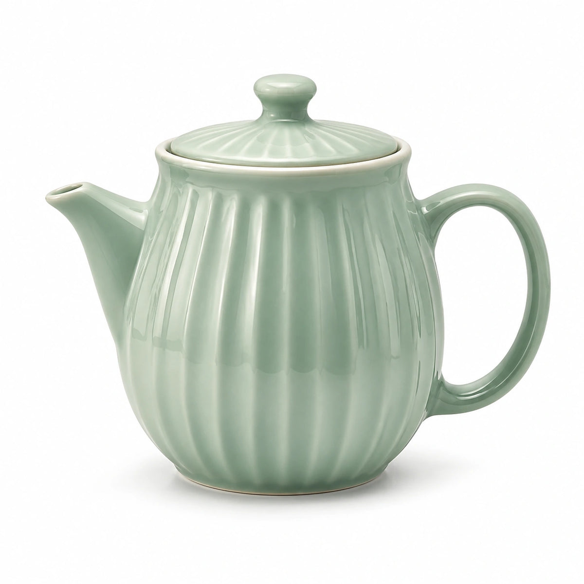 Théière 1.20 L en céramique noire et beige avec couvercle - service du thé